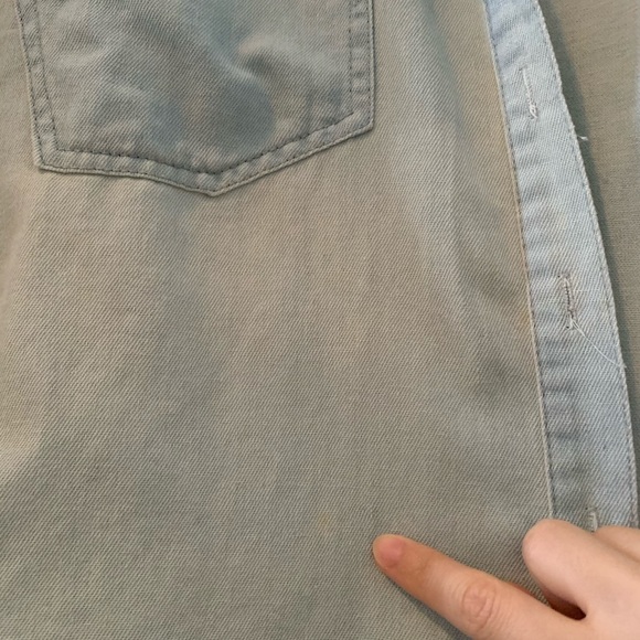 100% Cotton Light Wash Pocket Button Up Top - Picture 11 of 11